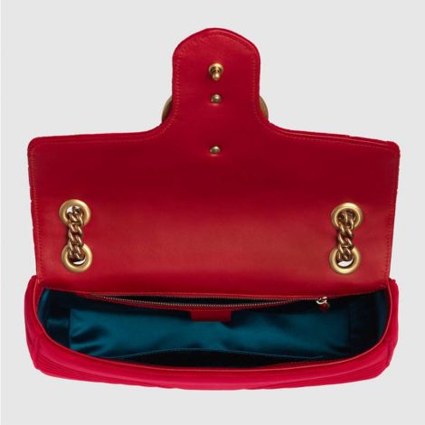 Gucci Çanta Marmont Medium Kırmızı - Gucci Kadin Canta Gg Marmont Medium Shoulder Bag Kirmizi