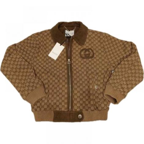 Gucci Bomber Ceket Kahverengi - Gucci Kadin Bomber Ceket Gucci Ceket Gucci Women Bomber Jacket 7023 Kahverengi