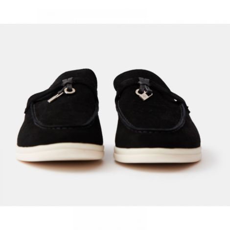 Loro Piana Terlik Charms Walk Babouche Siyah - Loro Piana Charms Walk Babouche Loro Piana Kadın Terlik Siyah