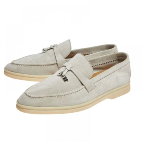 Loro Piana Ayakkabı Loafer Gri - Loro Piana Kadin Ayakkabi Gri