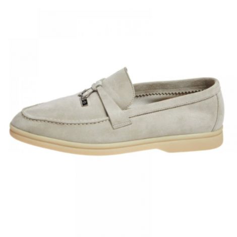 Loro Piana Ayakkabı Loafer Gri - Loro Piana Kadin Ayakkabi Gri