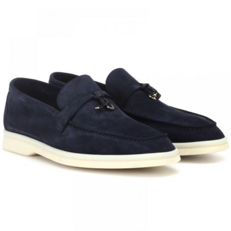 Loro Piana Ayakkabı Loafer Lacivert - Loro Piana Kadın Ayakkabı Lacivert