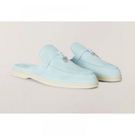 Loro Piana Terlik Loafer Mavi - Loro Piana Kadın Terlik Loro Piana Terlik Modelleri Loro Piana Terlik Mavi