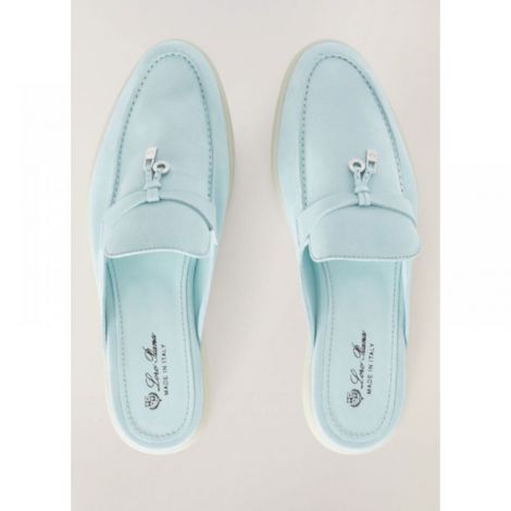 Loro Piana Terlik Loafer Mavi - Loro Piana Kadın Terlik Loro Piana Terlik Modelleri Loro Piana Terlik Mavi