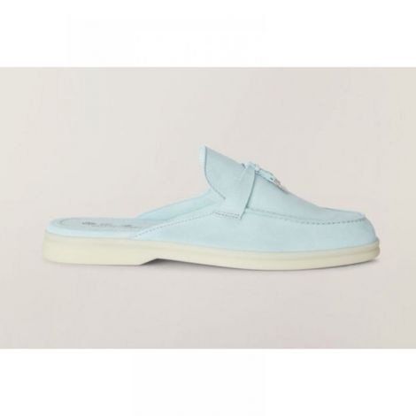 Loro Piana Terlik Loafer Mavi - Loro Piana Kadın Terlik Loro Piana Terlik Modelleri Loro Piana Terlik Mavi