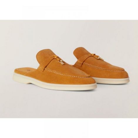 Loro Piana Terlik Loafer Kahverengi - Loro Piana Terlik Kadın Loro Piana Kadın Terlik Modelleri Kahverengi