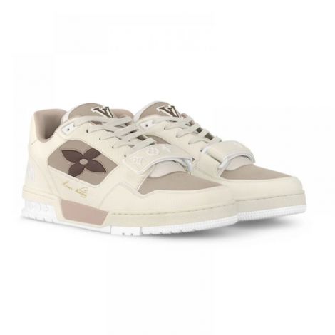 Louis Vuitton Ayakkabı Trainer Bej - Louis Vuitton Erkek Ayakkabi Louis Vuitton Trainer Sneaker Bej