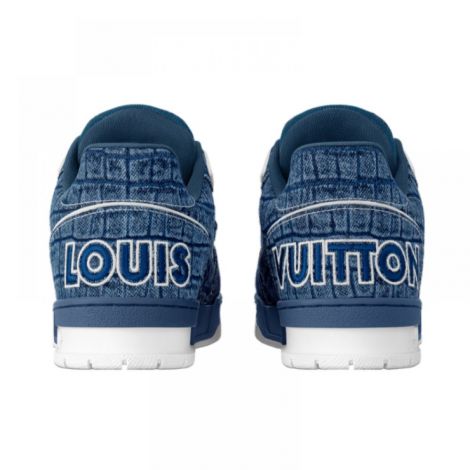 Louis Vuitton Ayakkabı LV Trainer  Lacivert - Louis Vuitton Erkek Ayakkabi Louis Vuitton Men LV Trainer Sneaker Lacivert