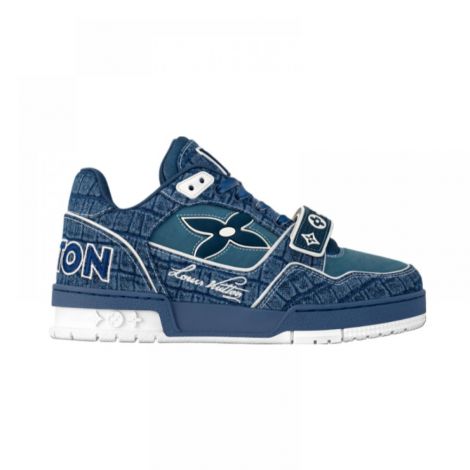 Louis Vuitton Ayakkabı LV Trainer  Lacivert - Louis Vuitton Erkek Ayakkabi Louis Vuitton Men LV Trainer Sneaker Lacivert