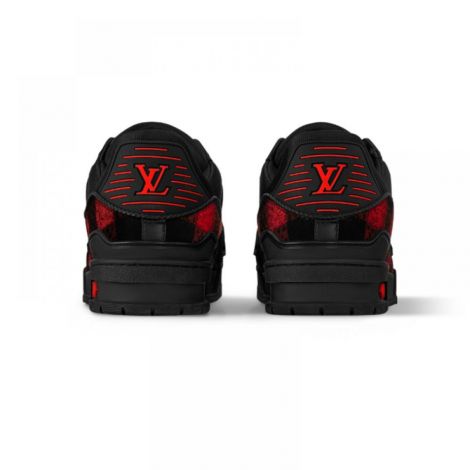 Louis Vuitton Ayakkabı Trainer Siyah-Kırmızı - Louis Vuitton Erkek Ayakkabi Louis Vuitton Men Trainer Sneaker Siyah