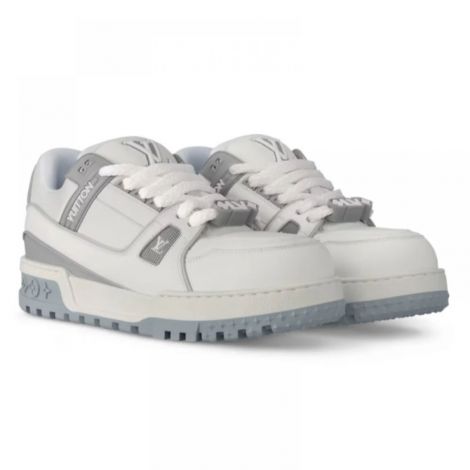 Louis Vuitton Ayakkabı Maxi Trainer Beyaz-Gri - Louis Vuitton Kadin Ayakkabi Louis Vuitton Ayakkabi Louis Vuitton Women Shoes Louis Vuitton Sneaker Louis Vuitton Trainer Maxi Sneaker Beyaz Gri