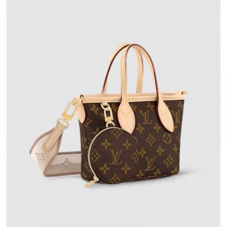Louis Vuitton Çanta Neverfull BB Kahverengi - Louis Vuitton Neverfull BB Canta Louis Vuitton Kadin Canta Louis Vuitton Canta Kahverengi