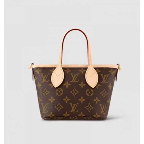 Louis Vuitton Çanta Neverfull BB Kahverengi - Louis Vuitton Neverfull BB Canta Louis Vuitton Kadin Canta Louis Vuitton Canta Kahverengi
