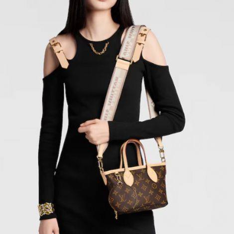 Louis Vuitton Çanta Neverfull BB Kahverengi - Louis Vuitton Neverfull BB Canta Louis Vuitton Kadin Canta Louis Vuitton Canta Kahverengi