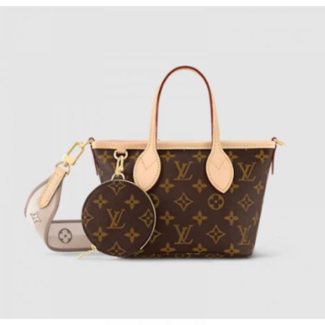 Louis Vuitton Çanta Neverfull BB Kahverengi - Louis Vuitton Neverfull BB Canta Louis Vuitton Kadin Canta Louis Vuitton Canta Kahverengi