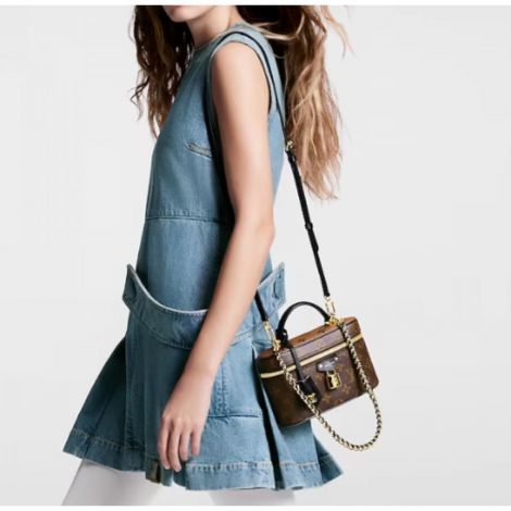 Louis Vuitton Çanta Vanity Chain Pouch Kahverengi - Louis Vuitton Vanity Chain Pouch Canta Louis Vuitton Kadin Canta Louis Vuitton Canta Kahverengi