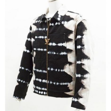 Louis Vuitton Denim Ceket Beyaz-Lacivert - Louis Vuitton Ceket Louis Vuitton Erkek Ceket Louis Vuitton Denim Jacket Beyaz Lacivert