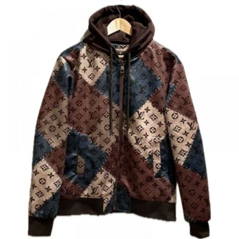 Louis Vuitton Kapüşonlu Sweatshirt Kahverengi - Louis Vuitton Erkek Mont Louis Vuitton Mont 6678 Kahverengi