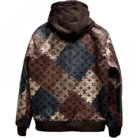 Louis Vuitton Kapüşonlu Sweatshirt Kahverengi - Louis Vuitton Erkek Mont Louis Vuitton Mont 6678 Kahverengi