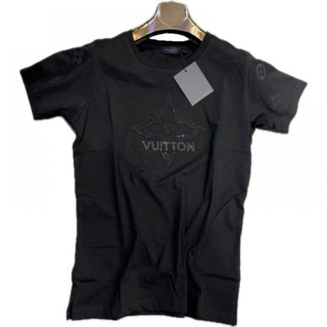 Louis Vuitton Tişört Siyah - Louis Vuitton Women T Shirt Louis Vuitton Kadin Tisort Louis Vuitton Tisort 8883 Siyah