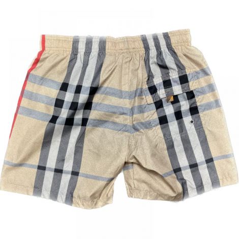 Burberry Mayo Deniz Şortu Kremrengi - Burberry Deniz şortu Burberry şort Burberry Erkek şort Kremrengi