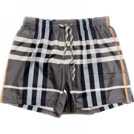 Burberry Mayo Deniz Şortu Gri - Burberry şort Burberry Deniz şortu Burberry Erkek şort Modelleri Siyah