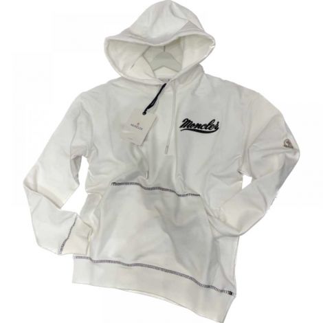 Moncler Sweatshirt Beyaz - Moncler Sweatshirt Moncler Kapusonlu Erkek Sweatshirt 1158 Beyaz