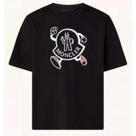 Moncler Tişört Crew Neck Siyah - Moncler Tişört Crew Neck Siyah