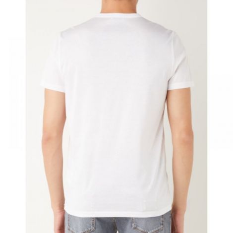 Moncler Tişört Double Logo Beyaz - Moncler Erkek Tişört Double Logo Beyaz