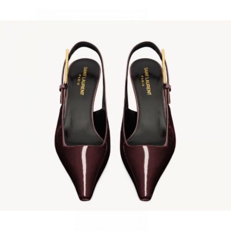 Yves Saint Laurent Topuklu Ayakkabı Lee Bordo - Saint Laurent Kadin Topuklu Ayakkabi Yves Saint Laurent Kadin Ayakkabi Saint Laurent Lee Slingback Pumps Bordo