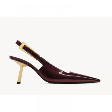 Yves Saint Laurent Topuklu Ayakkabı Lee Bordo - Saint Laurent Kadin Topuklu Ayakkabi Yves Saint Laurent Kadin Ayakkabi Saint Laurent Lee Slingback Pumps Bordo